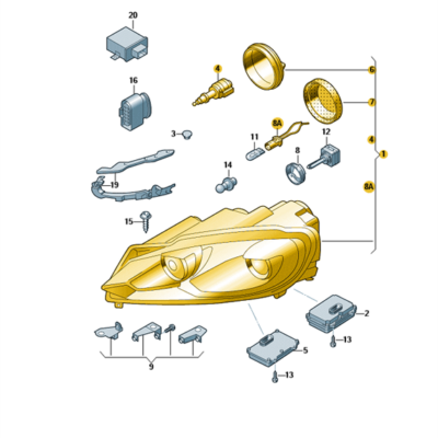 Scheinwerfer rechts VW Golf 5K1941754D
