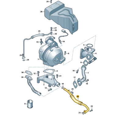Ölrohr Ölrücklaufleitung Audi A4 A6 A8 VW Phaeton 059145735R