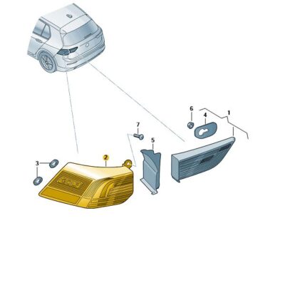 LED Schlussleuchte Heckleuchte Rücklicht links VW Golf 5H0945095C