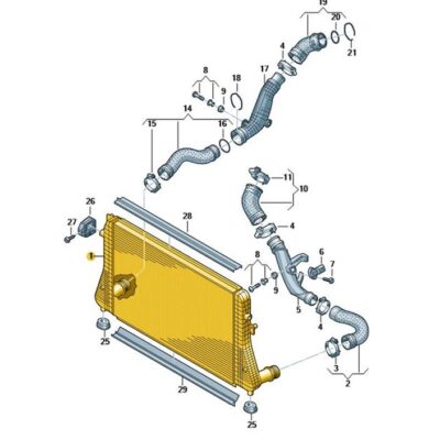 Ladeluftkühler VW CC Passat Sharan Tiguan 3C0145805AM