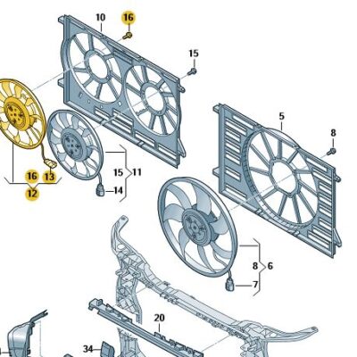 Kühlerlüfter Gebläse Audi Q5 VW 80A959455F