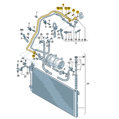 Kältemittelrohr Rohr Schlauch VW T5 7H1820743T