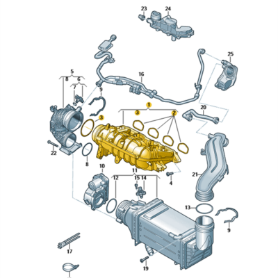 Saugrohr Ansauganlage Audi Seat Skoda VW 1.5 TSI 05E129709S