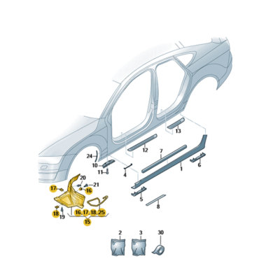 Radspoiler links vorn Audi A7 4G8853887J