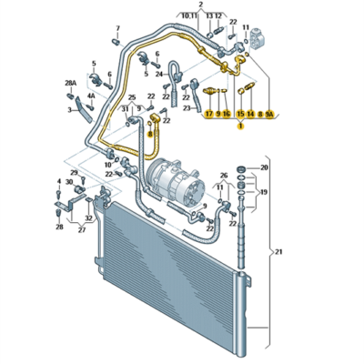 Klimaleitung Schlauch Klimaanlage VW T6 7E1820741G