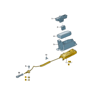 Schaltbetätigung Audi A3 VW Cupra Caddy Golf 5WA713033CF