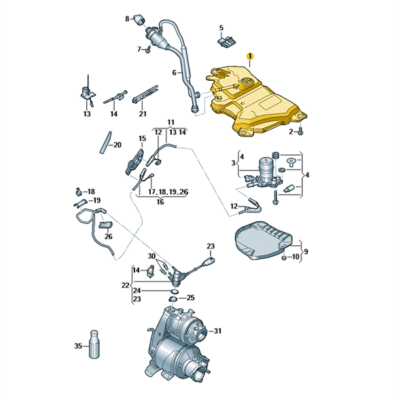 Reduktionsmitteltank plus Heizung VW Touran 5QA131877G