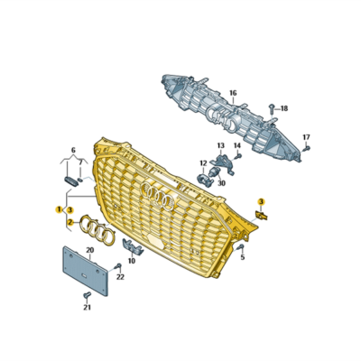 Kühlergrill Frontgrill  Audi A3 8Y0853651A RN4