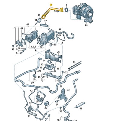 AGR Rohr Verbindungsrohr Audi A4 A5 A6 A7 059131525FL