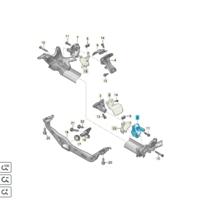 Hydrolager links Audi A6 A8 4G0199381NF
