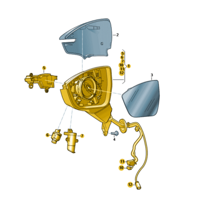 Außenspiegelgehäuse Außenspiegel rechts Seat Tarraco 5FJ857508BL9B9
