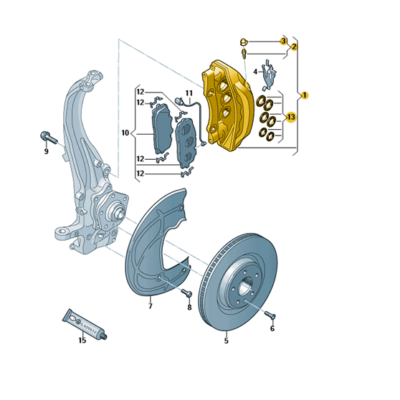 Bremssattel vorn rechts Audi Q7 Q8 VW Touareg 4M0615108BK