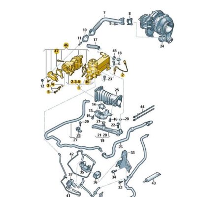 Agr Kühler Abgaskühler Audi A4 A5 A6 A7 A8 Q5 Q7 059131511DE