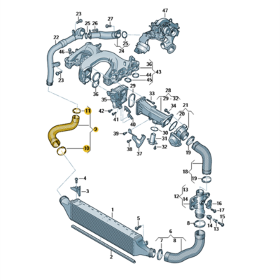 Druckschlauch Schlauch Rohr Audi A6 A7 4G0145738AB