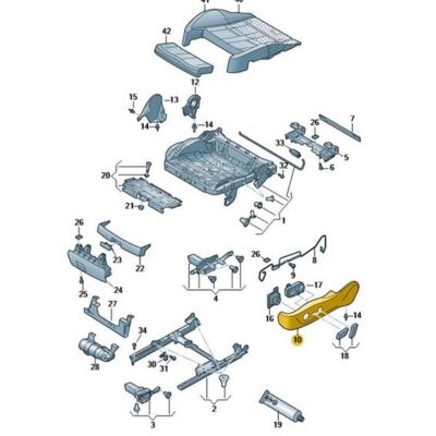 Sitzgestellverkleidung Audi A5 A6 A7 8T0881326G 4PK