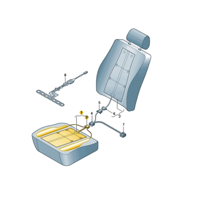 Sitz Heizung Heizelement Heizmatte vorne Audi A4 A5 8K0963555G
