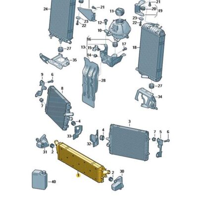 Zusatzkühler für Kühlmittel Audi R8 Spyder 4S0121254B